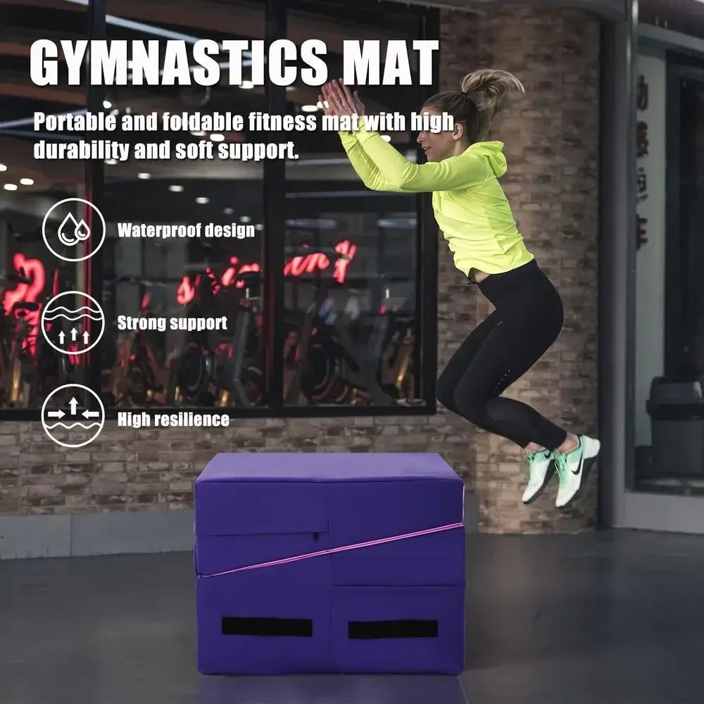 Tumbling Mat With Handles For Gymnastics Yoga And Core Training