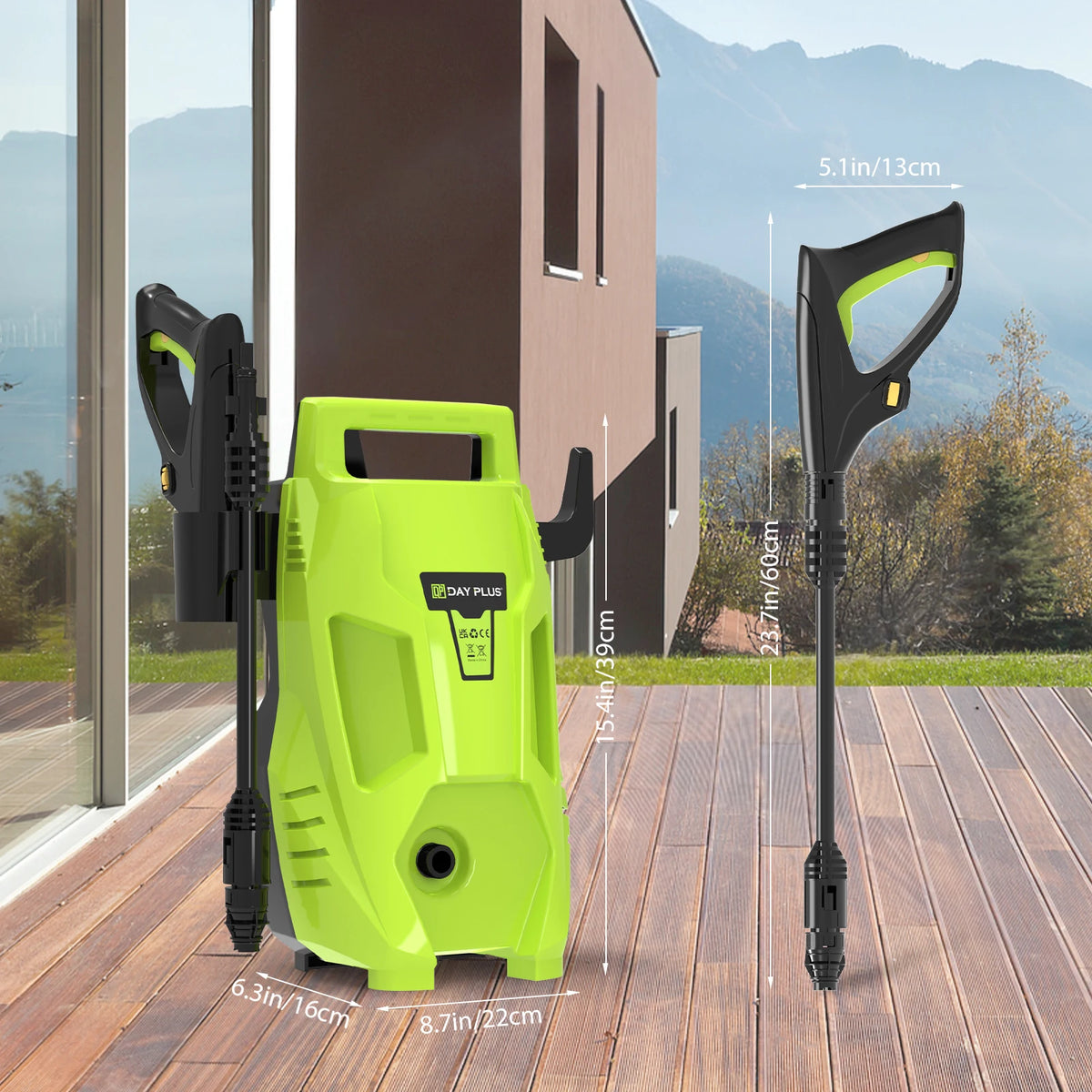 DayPlus High Pressure Electric Washer For Patio Cleaning