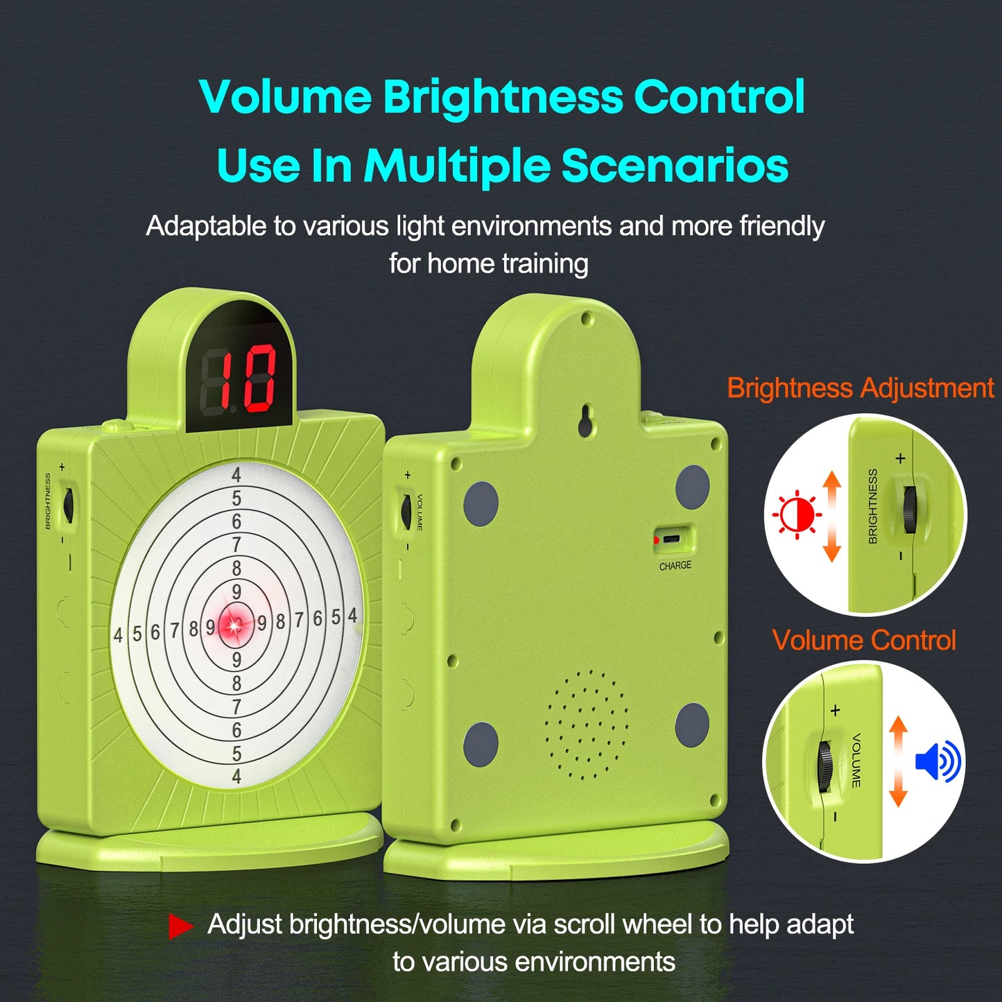 Seven-ring intelligent induction target, accurately records every hit, voice broadcast, home shooting training gadget.