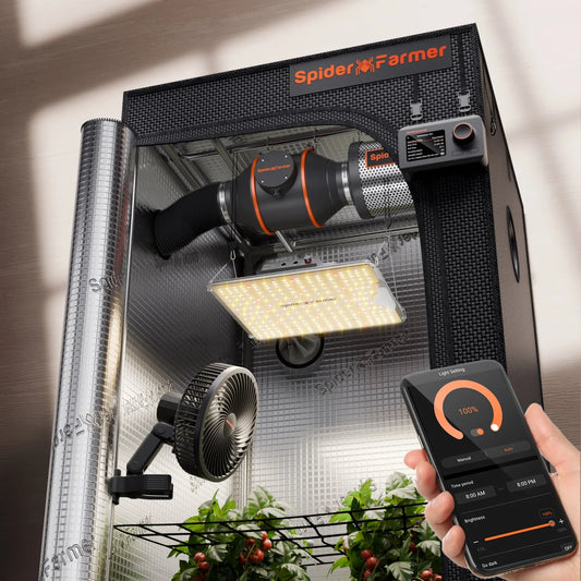 Spider Farmer Smart Grow Tent Kit Featuring Sf1000 Led Lamp
