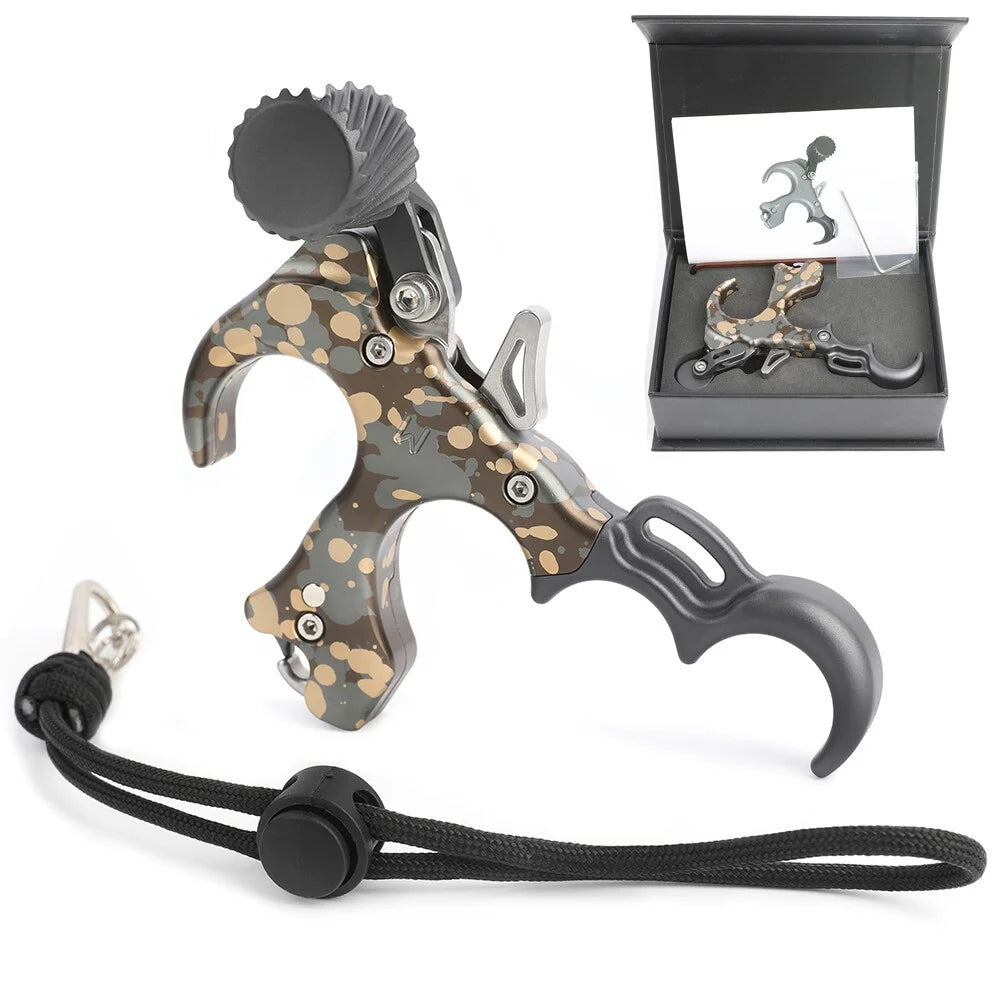 Archery Release Aid 3/4 Fingers Compound Bow Thumb Trigger Release Device Smooth Trigger Grip Outdoor Practice Shooting Gear