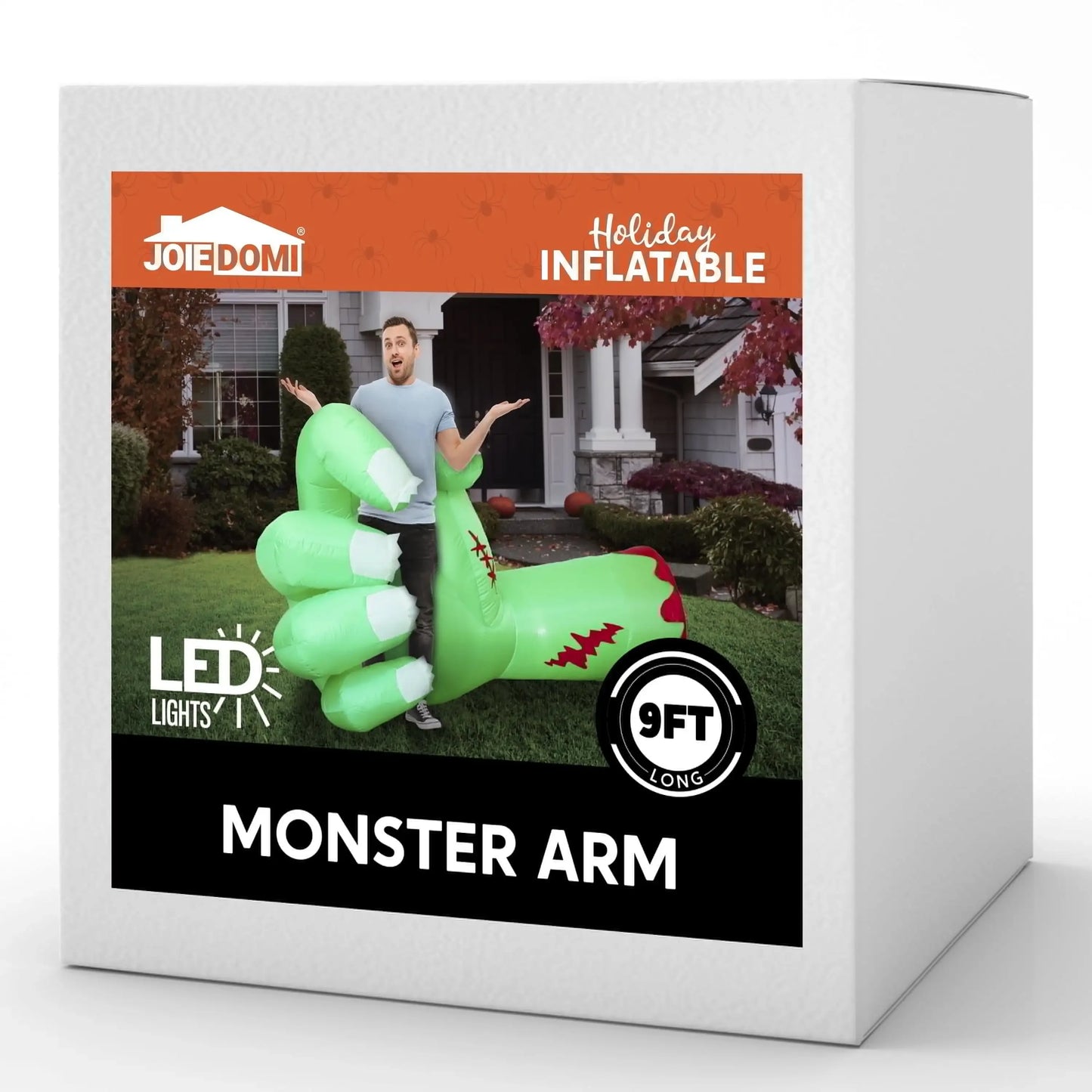 Joyfy Giant Zombie Arm Halloween Inflatable Outdoor LED Decoration