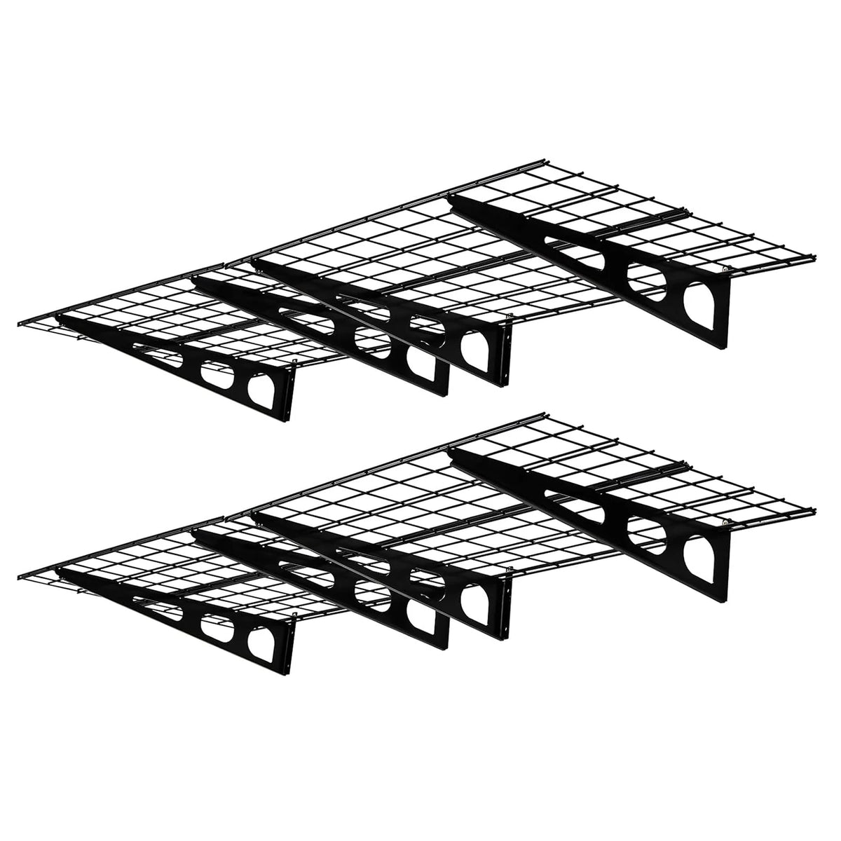 Hismiss Wall Mount Garage Shelving Heavy Duty Metal Storage Rack