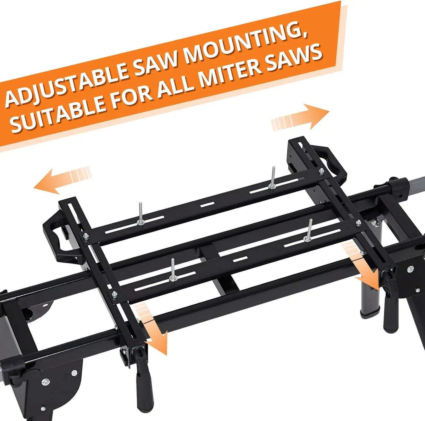 HiMISS Adjustable Folding Miter Saw Stand With Quick Release Brackets