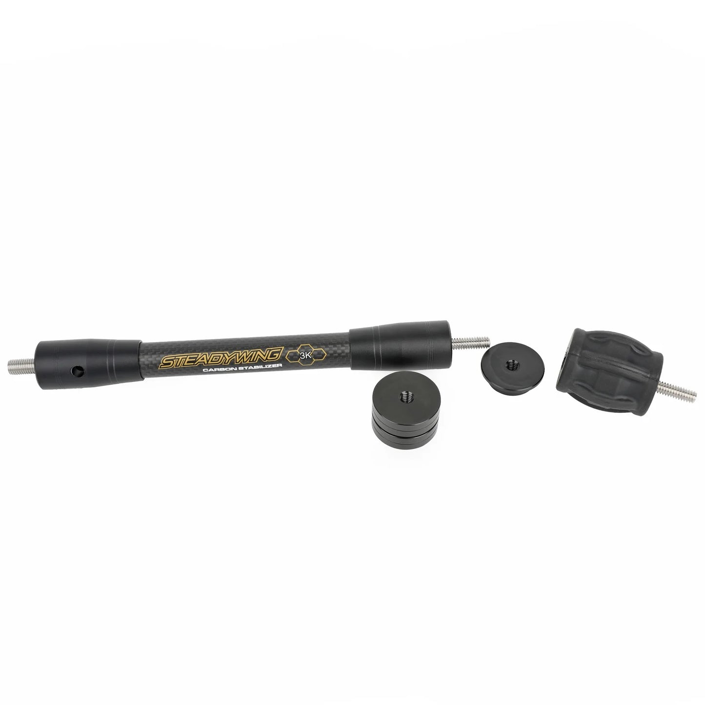 Archery Bow Stabilizer Balance Rod 6/8/10/12/15 Inch 3K Carbon Fibre Shock Absorber Damp for Compound Recurve Bow Accuracy