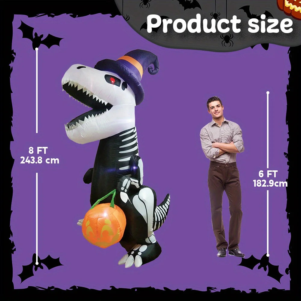 Joyfy Inflatable Skeleton Dinosaur Halloween Outdoor Decoration