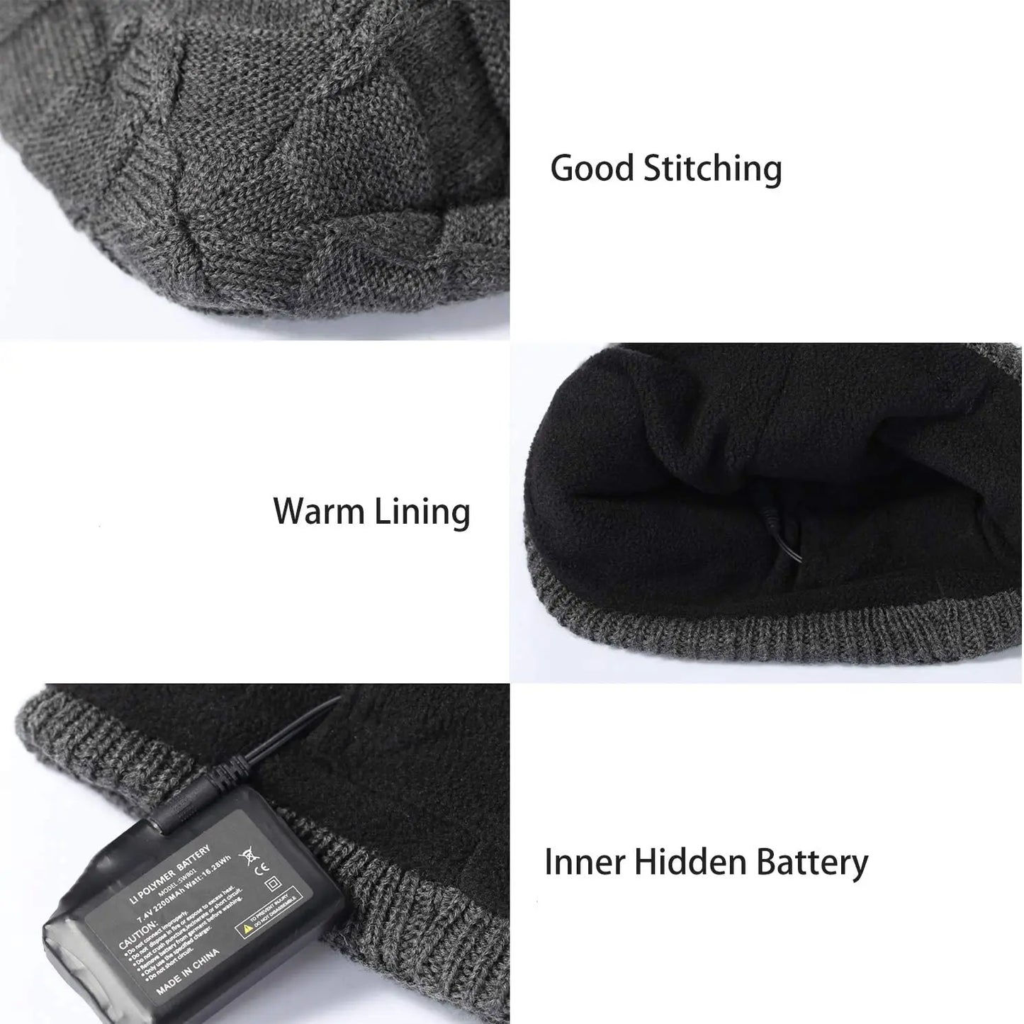 Savior Heat Rechargeable Battery Powered Winter Cycling Cap