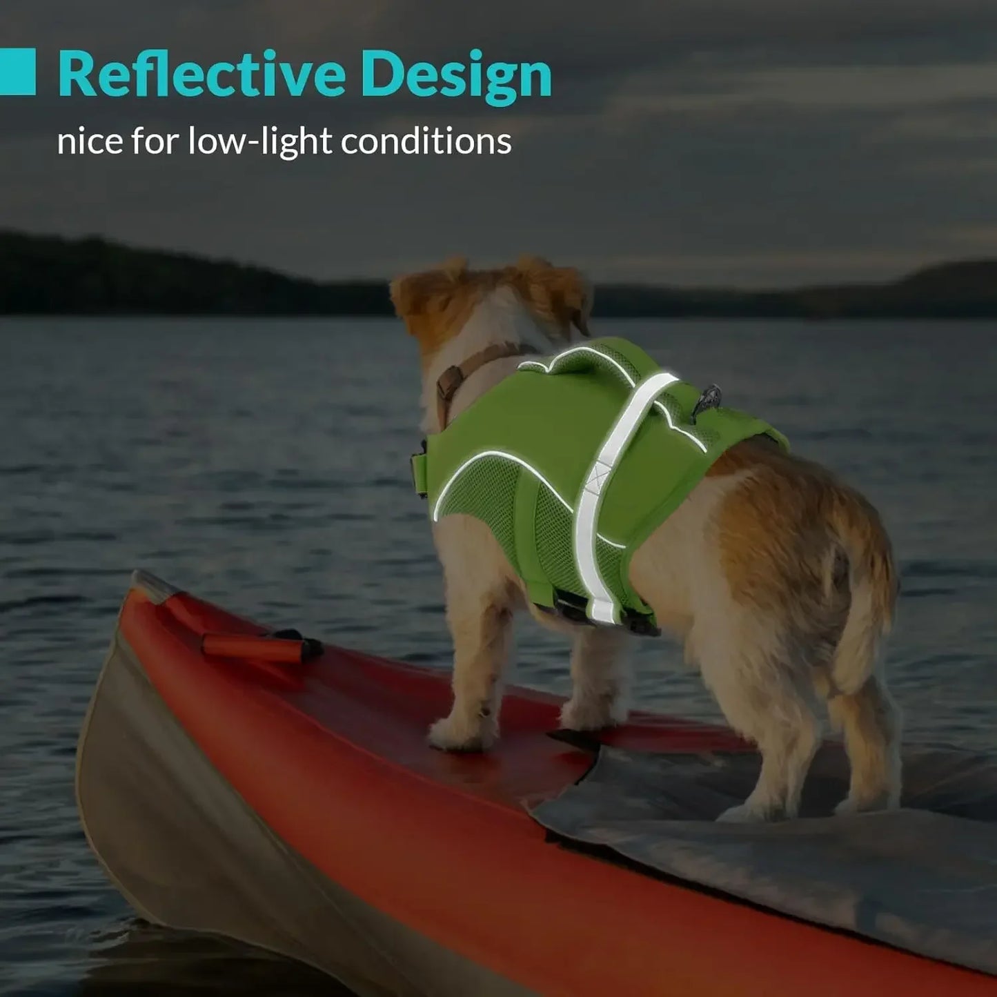 BXX Durable Mesh Dog Life Jacket With Ergonomic Rescue Handle