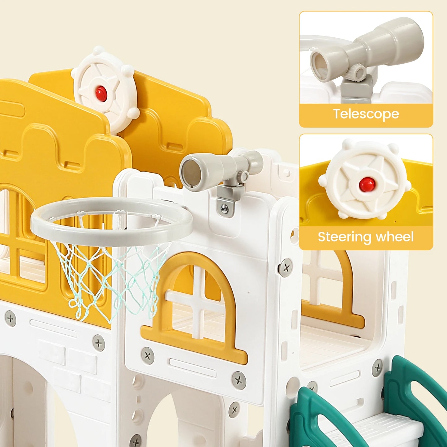 8 In 1 Toddler Slide Indoor Outdoor Kids Playground Playset