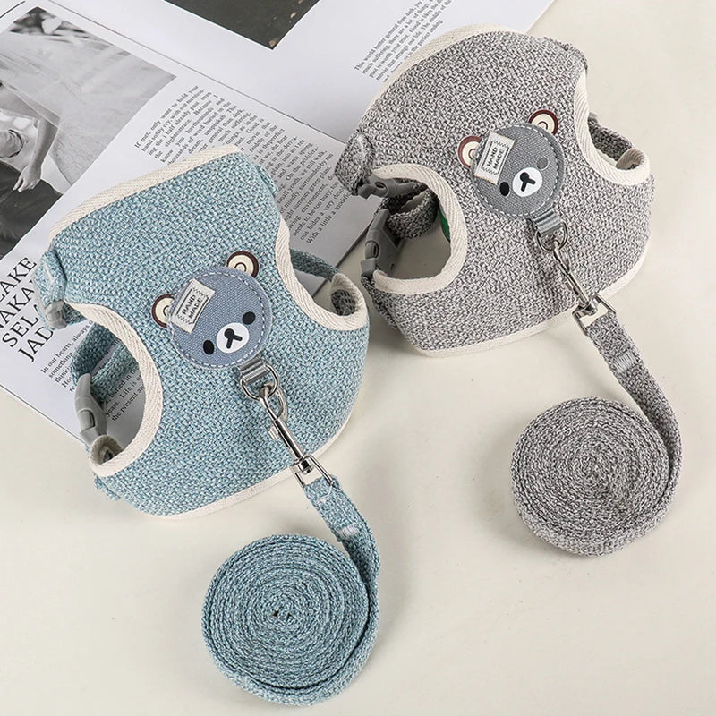 Rabbit Harness And Leash Set For Outdoor Walking Pets