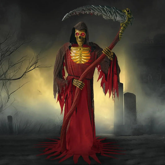 Animatronic Grim Reaper Halloween Outdoor Decor With Sensor