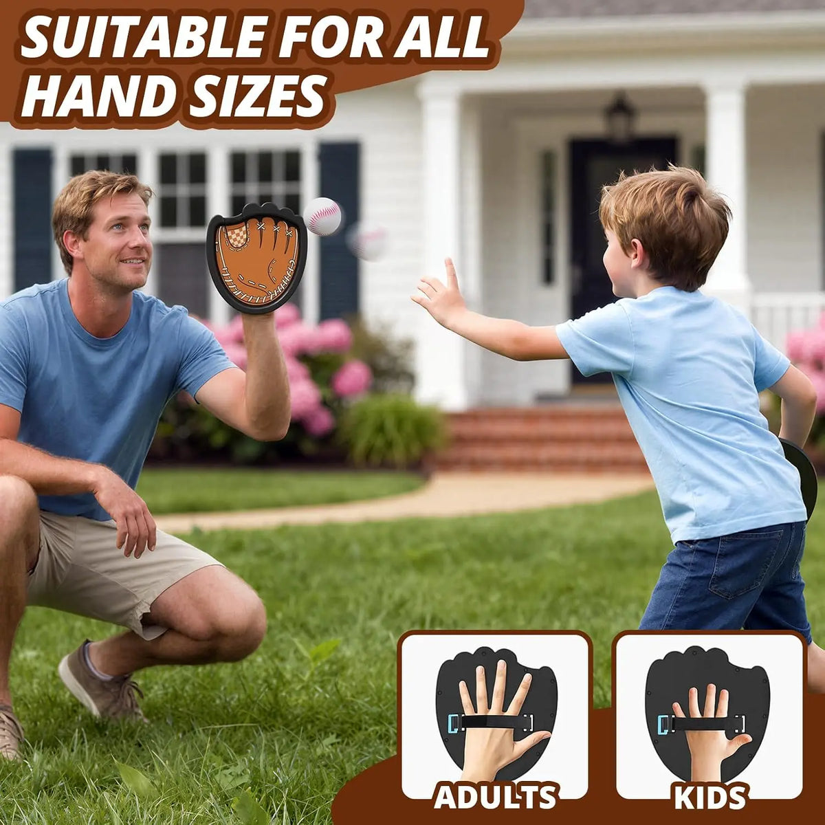 Kids Interactive Sticky Catch Ball Game With Two Paddles