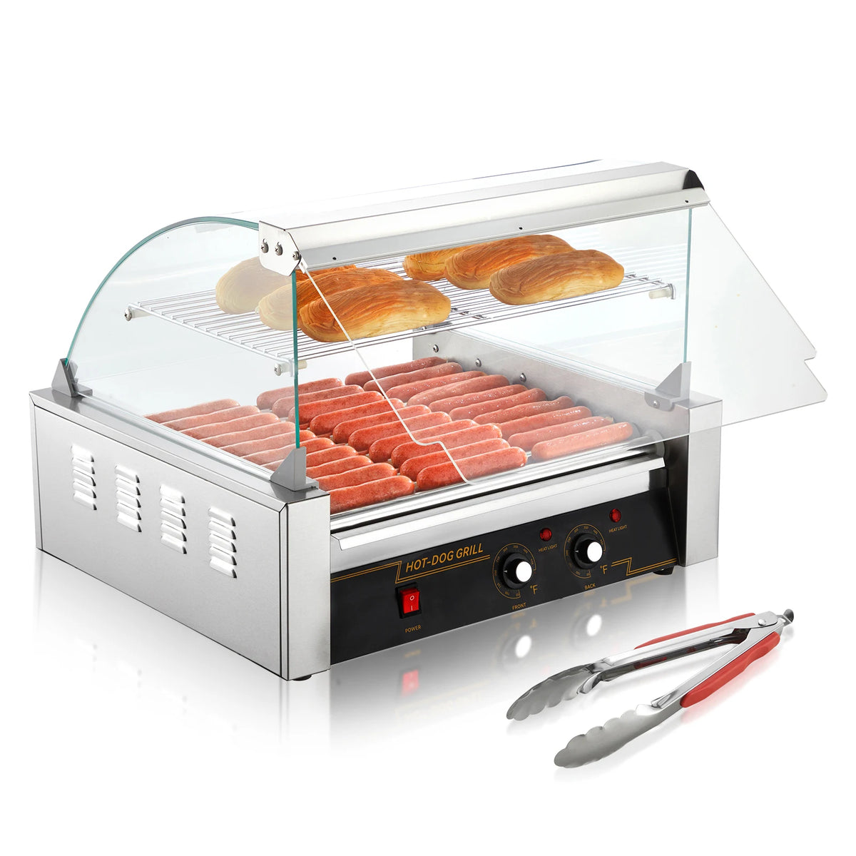 SucceBuy Stainless Steel Hot Dog Roller Sausage Grill Machine