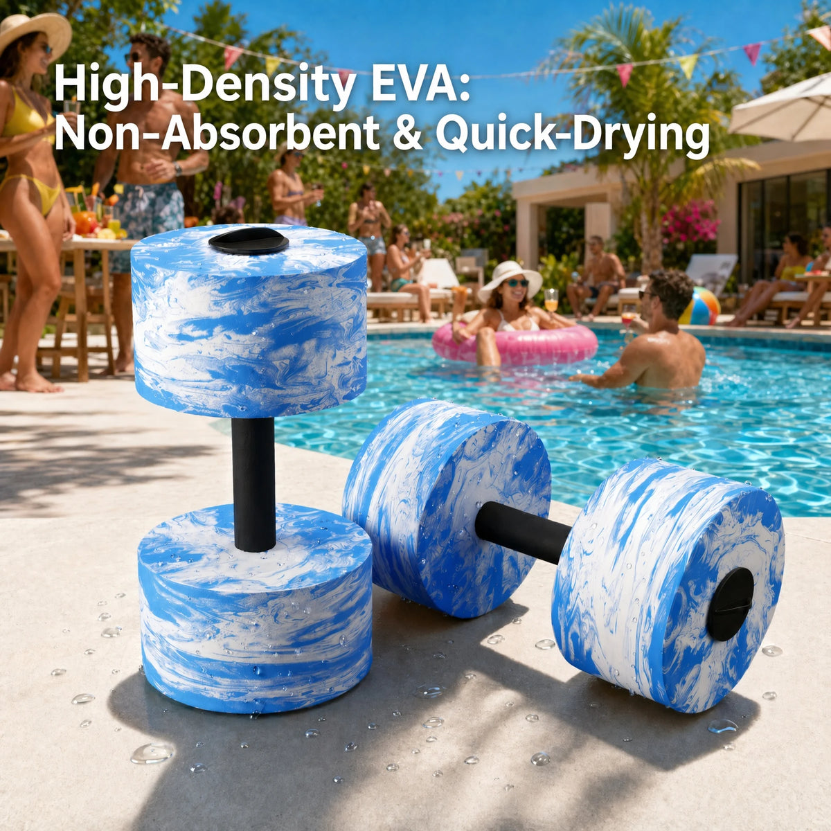 Hapbear Adjustable Aquatic Dumbbells For Pool Exercises