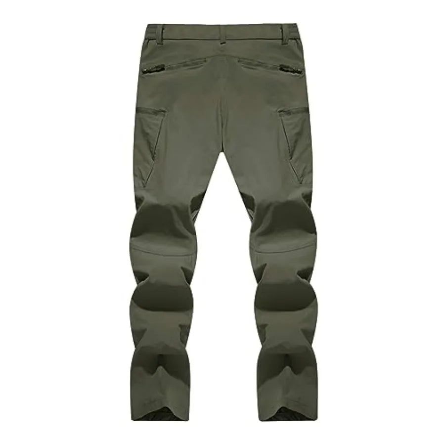 Men's Lightweight Hiking Tactical Pants Waterproof Quick Dry Cargo Work Rain Outdoor Pants 8 Pockets