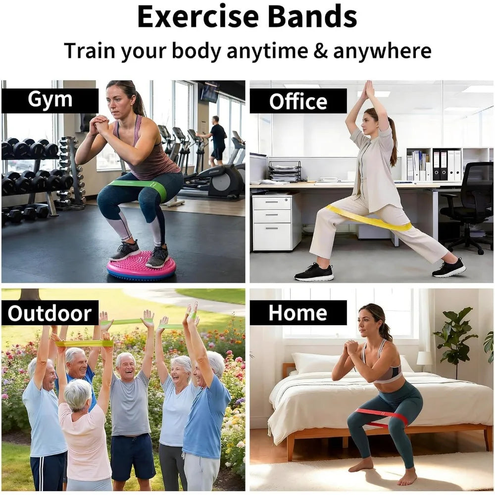 TPE Resistance Bands Fitness Set Strength Workout Exercise Gear