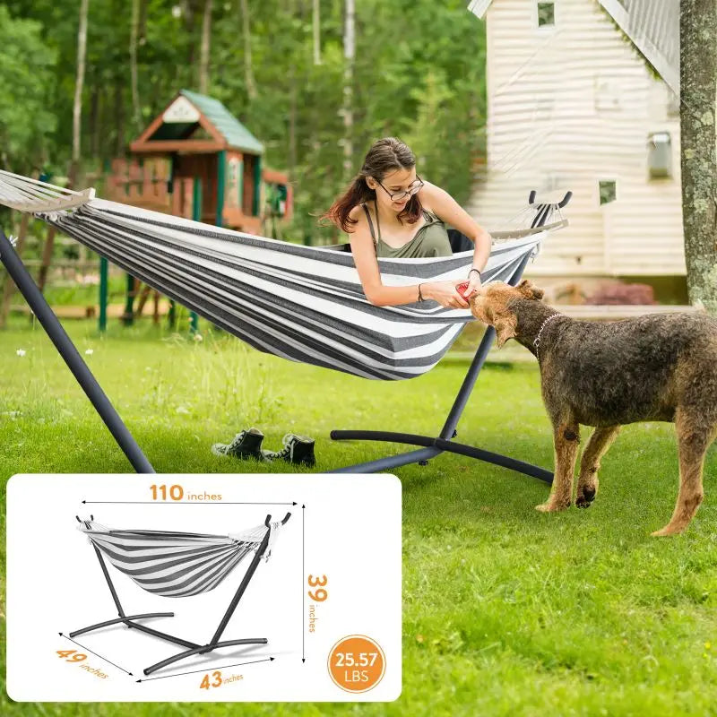Gyroor Adjustable Stand Hammock With Storage Bag For Outdoor Camping