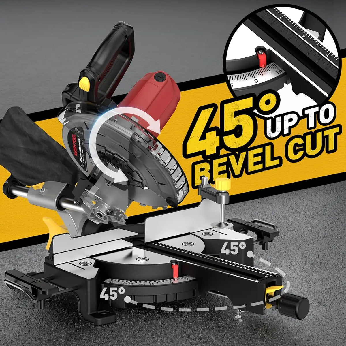 High Performance Compound Sliding Miter Saw For Woodworking