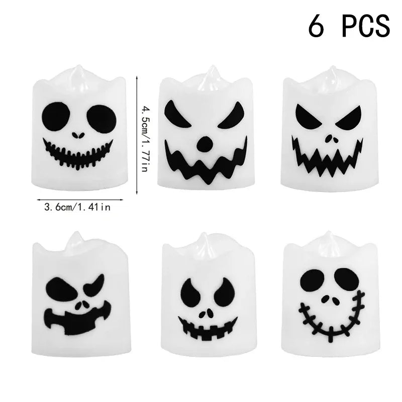Halloween LED Ghost Pumpkin Candle Light Glowing Party Decoration