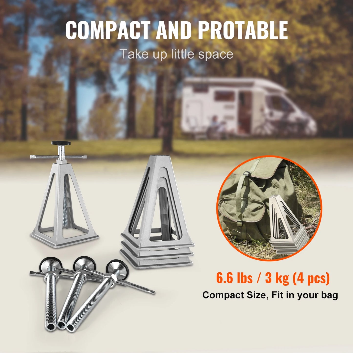SucceBuy Aluminum RV Stabilizer Jacks For Travel Trailer Camper