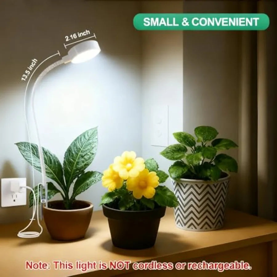 Indoor Led Grow Light With Pot Clip For Succulent Plants