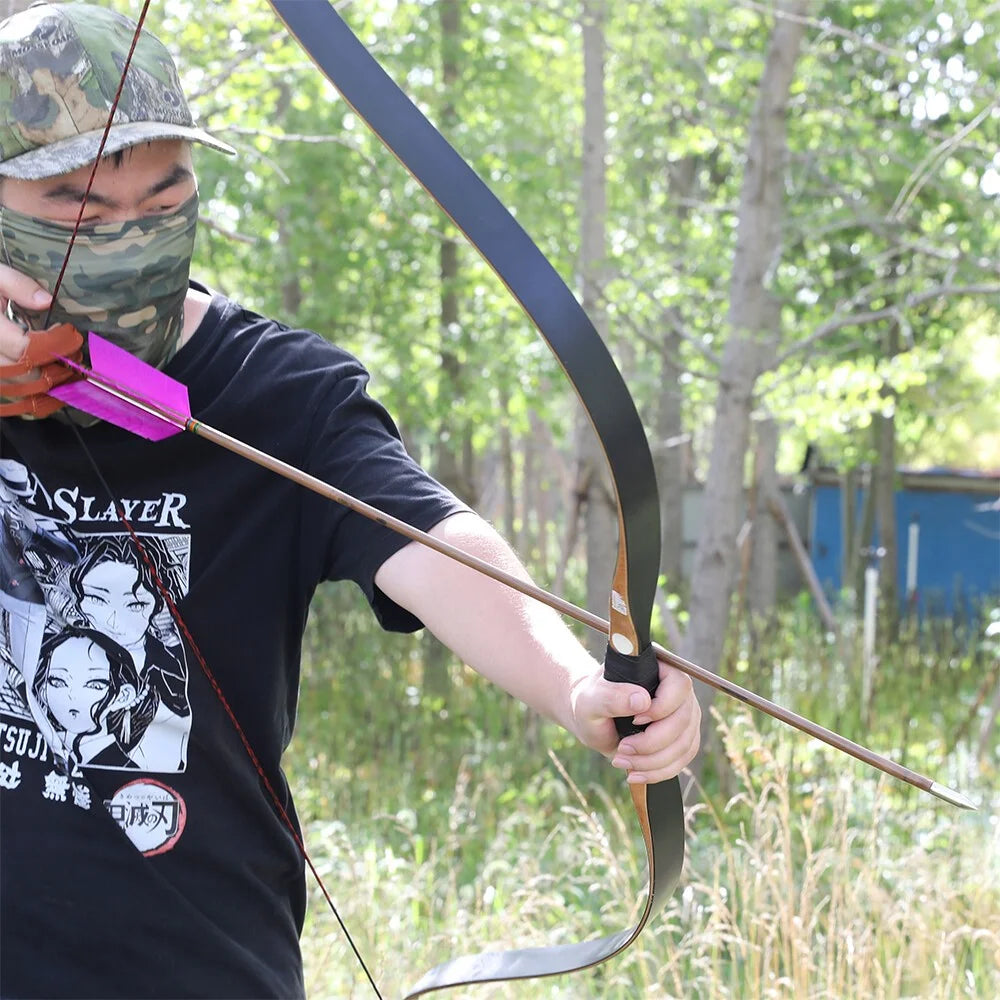 Premium Bamboo Archery Arrows Featuring Natural Turkey Feather Fletching