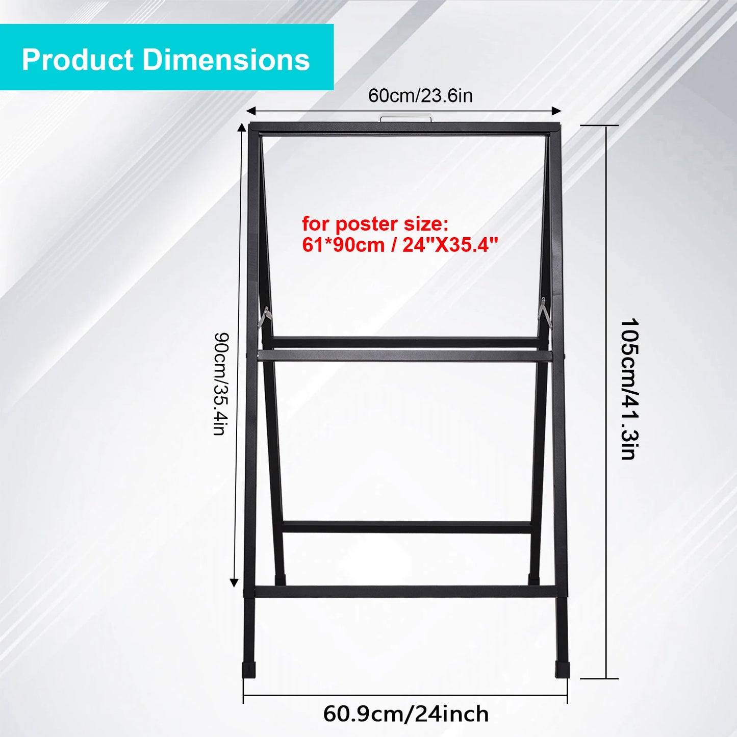 Heavy Duty Metal Double Sided A Frame Poster Display Stand