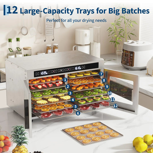 Adoolla Dual Zone Digital Stainless Steel Food Dehydrator