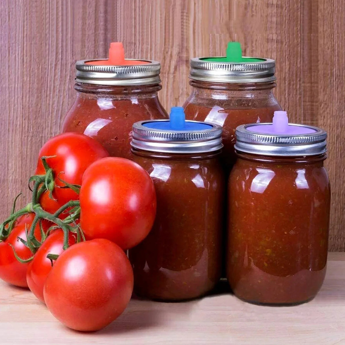 Premium Silicone Mason Jar Fermenting Lids With Auto Vent