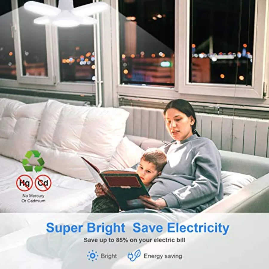 LED Smart Mini Light Bulb E26 Daylight Solar Flexible