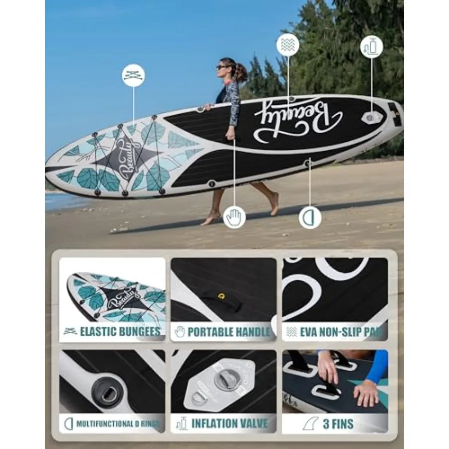 Lightweight Inflatable Stand Up Paddle Board With Durable PVC Material