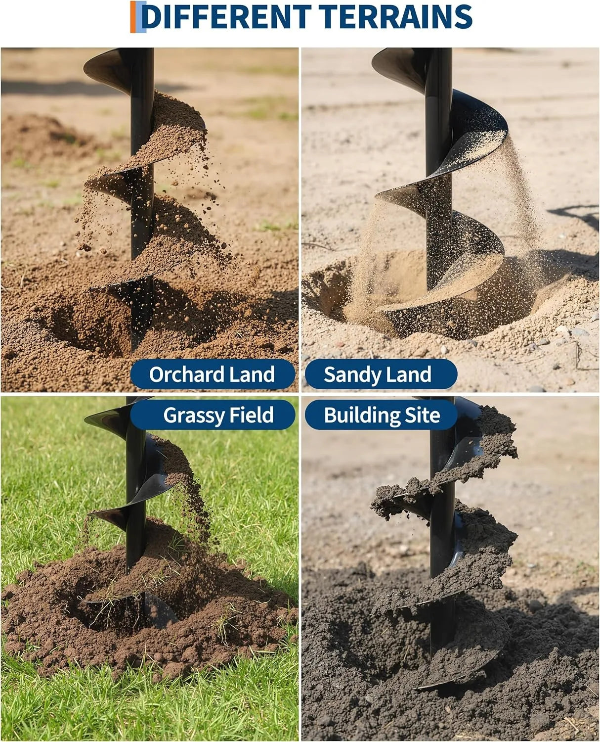 43cc Gas Powered Post Hole Digger with 8 Inch Auger Bit 31.5 Inch Deep Earth Auger Drill Machine EPA Certified Heavy Duty Fence Post Hole Digger for Farm Garden Landscaping