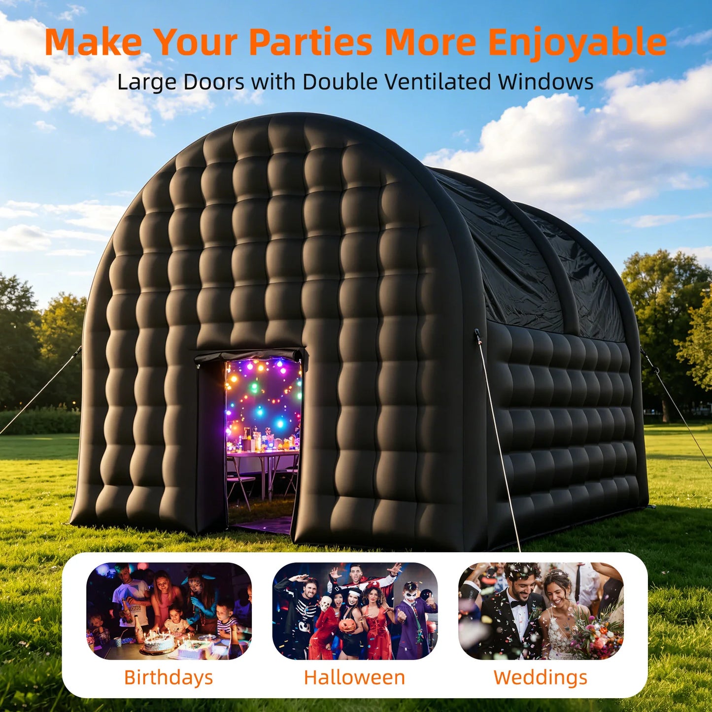 Large Outdoor Inflatable Cube Tent For Parties And Nightclubs