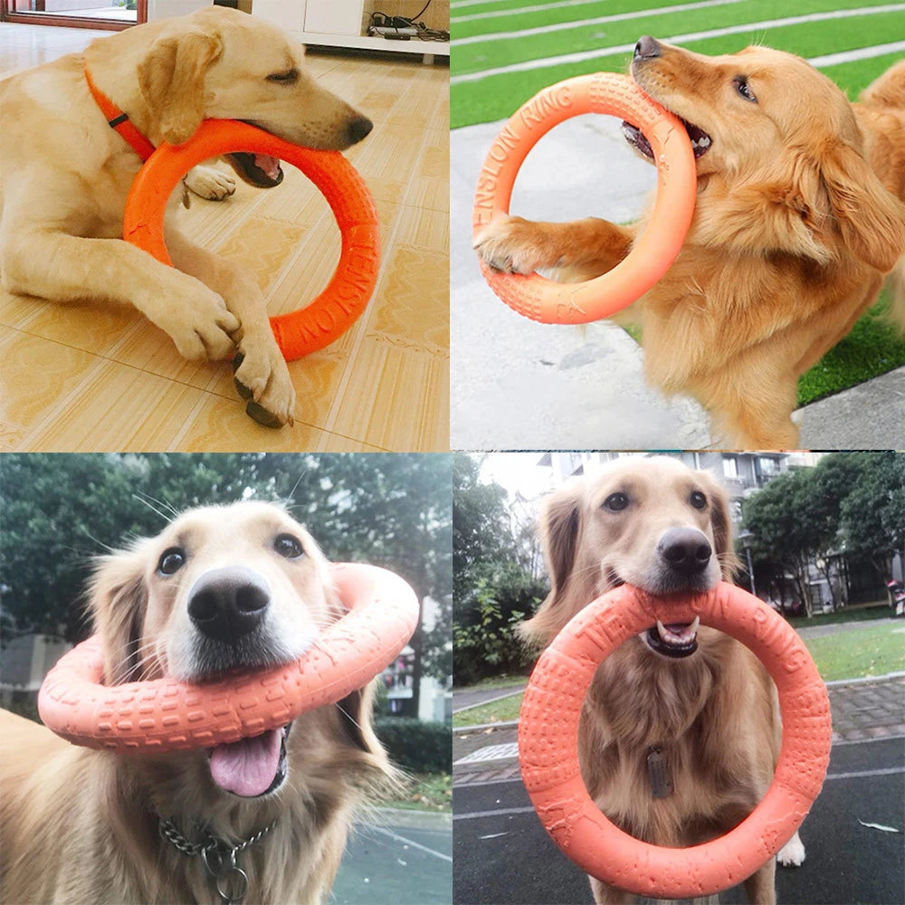 Resistant Interactive Dog Training Ring Puller Flying Disc Toy