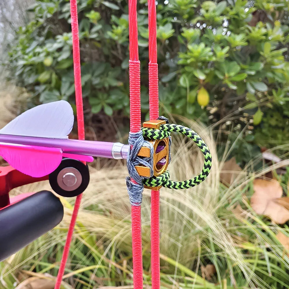 1pc Archery Magnetic Seat Aluminum Alloy With D Loop Dual-use Arrow Steel Ball Shooting Base For Compound Bow Hunting Target Accessories