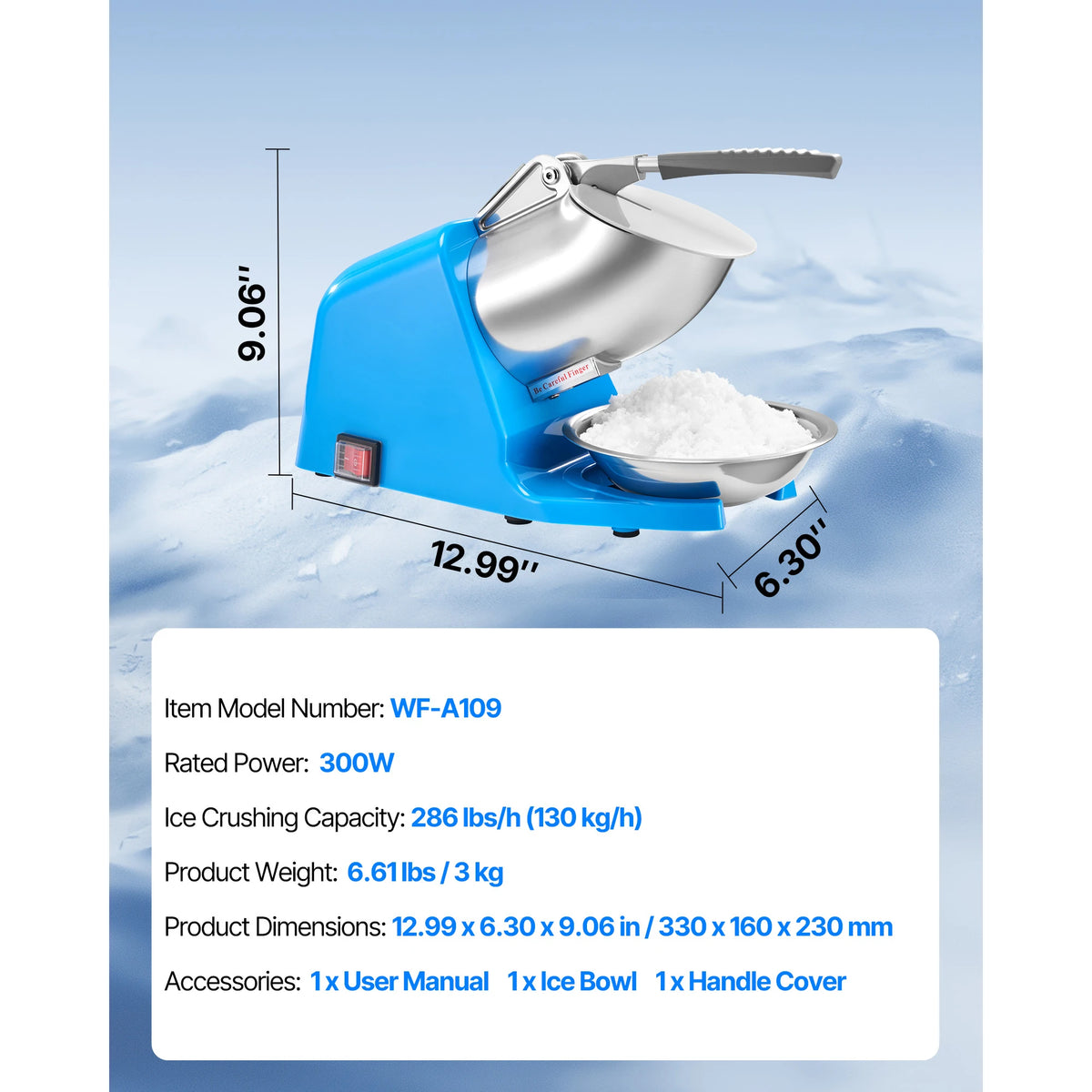 SucceBuy Electric Ice Crusher Machine For Home And Commercial Use