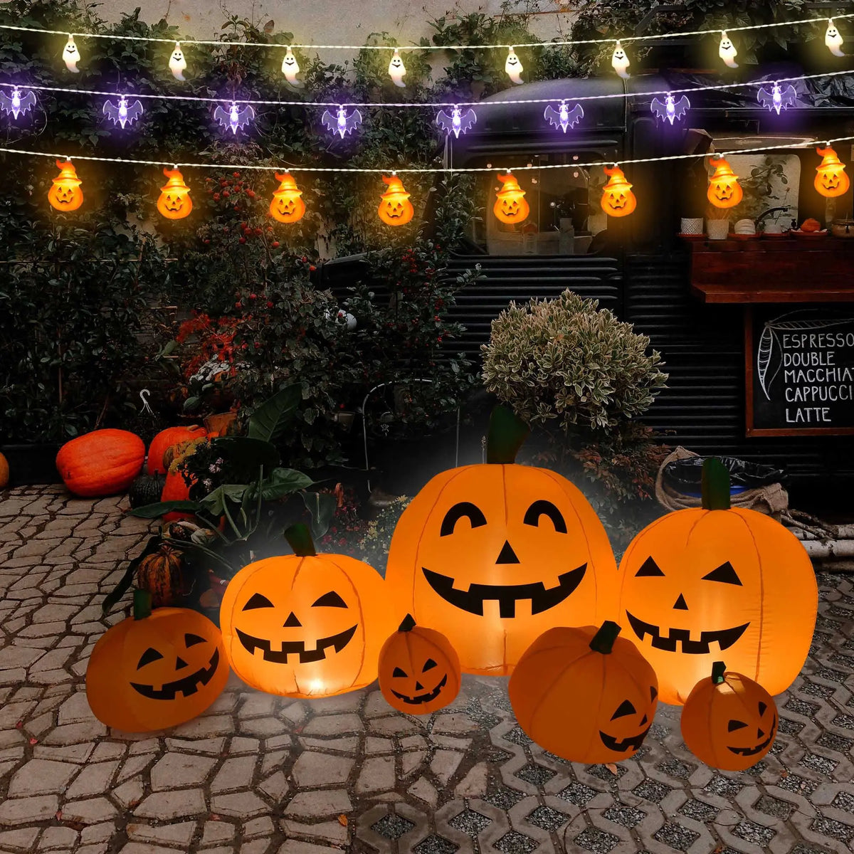 Halloween Pumpkin Fairy String Lights For Outdoor Decorations