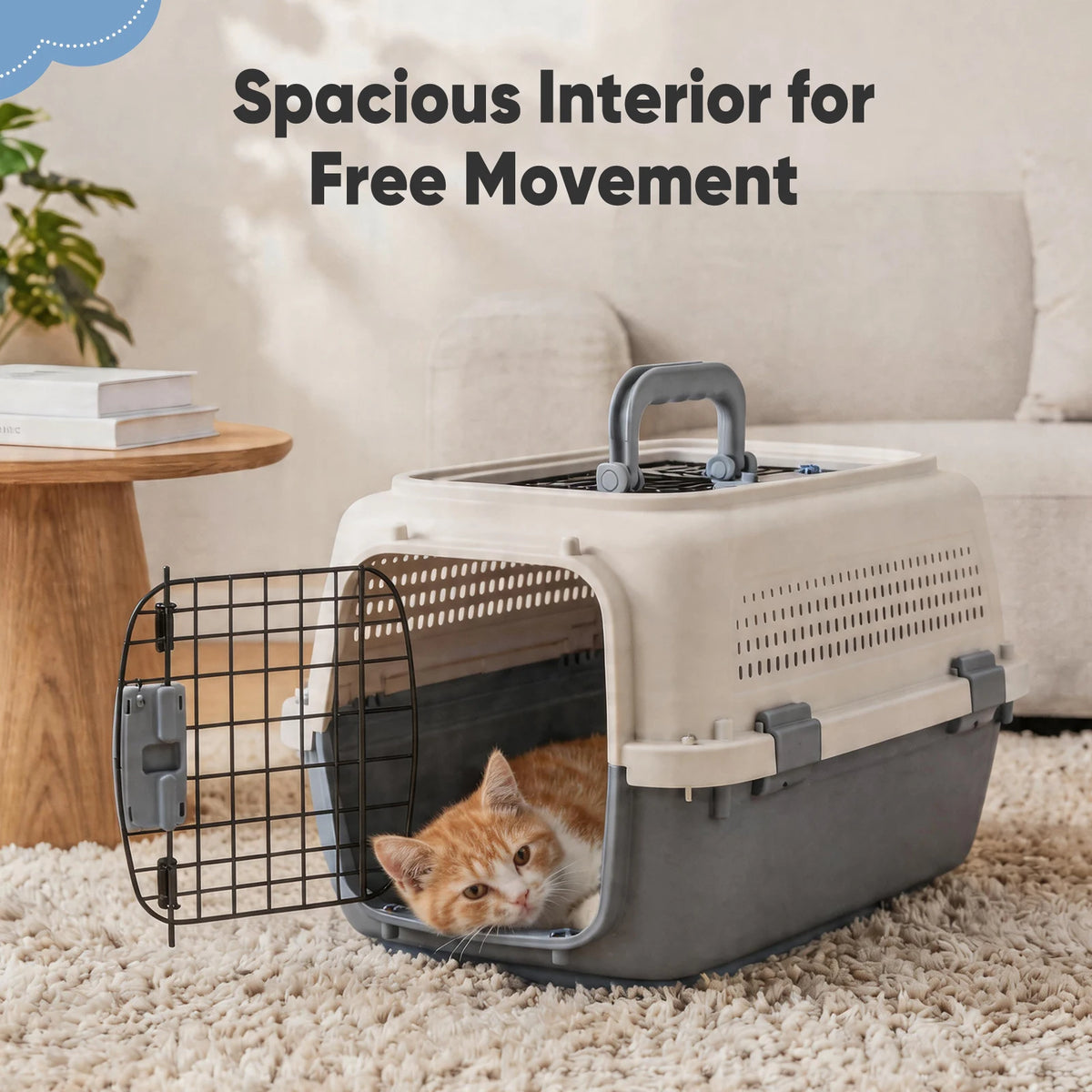 Portable Pet Carrier For Small Dogs With Top Access Door