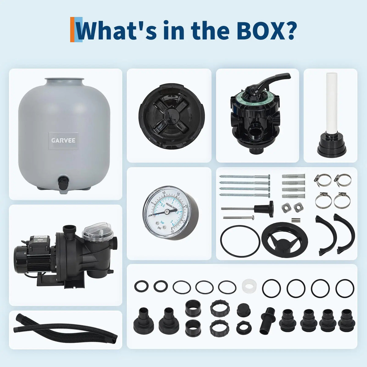 HiMISS Above Ground Pool Sand Filter System With Timer