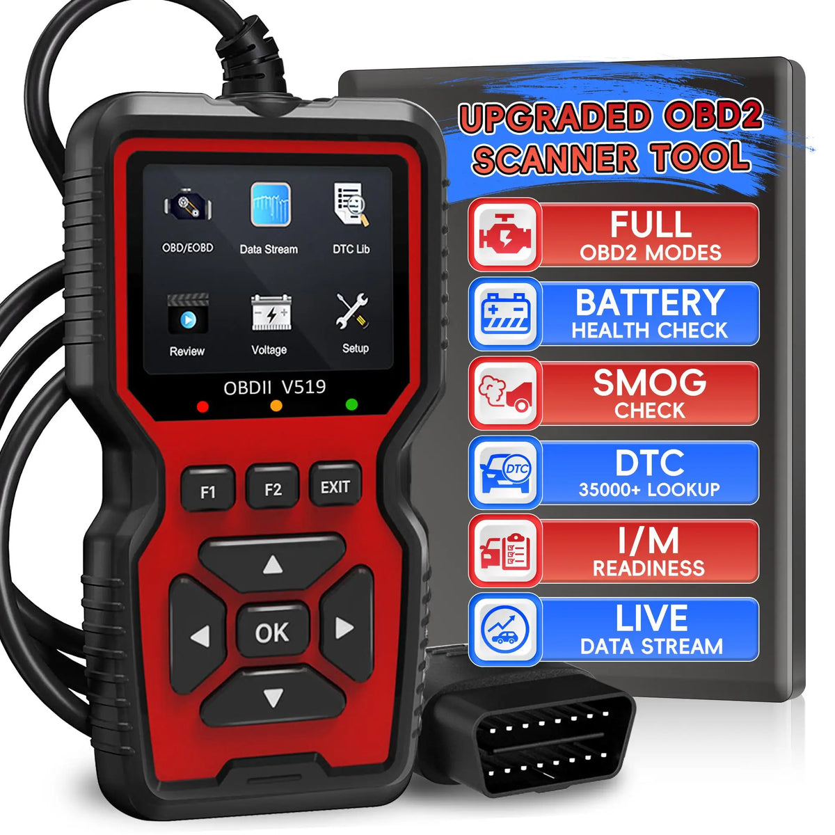 Professional OBD2 Scanner Live Data Diagnostic Code Reader Tool