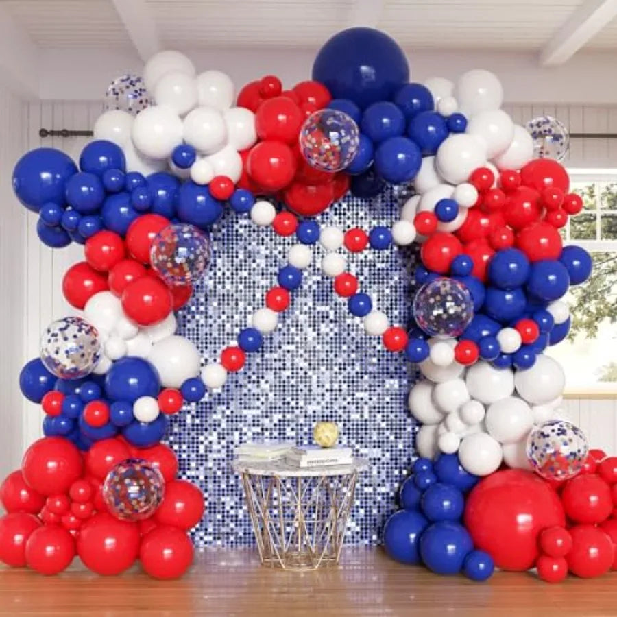 Premium Balloons Arch Kit With Confetti And Chrome Balloons
