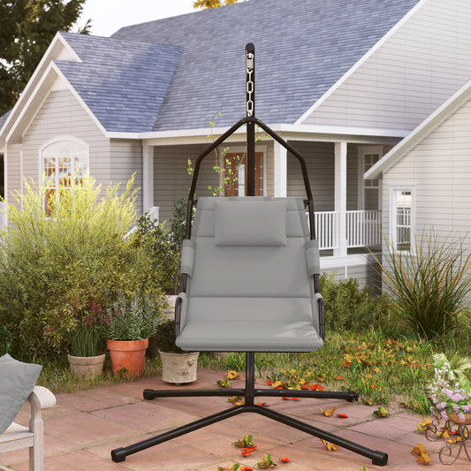 Outsunny Freestanding Hammock Swing Chair With Comfortable Cushioned Seat