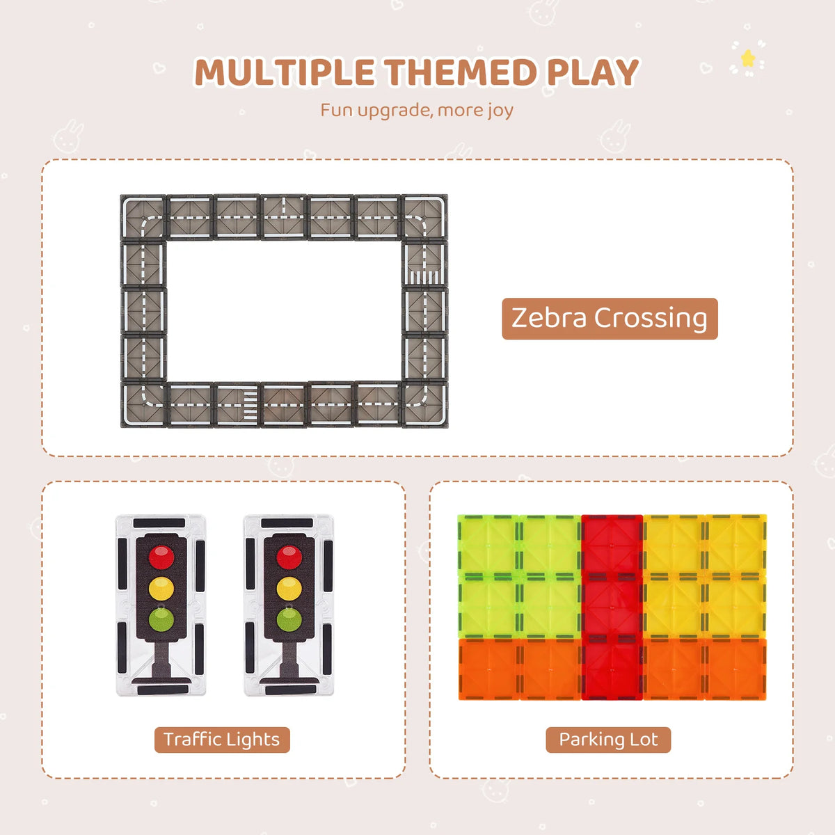SucceBuy Magnetic Tiles Magnet Building Blocks STEM Kids Toy