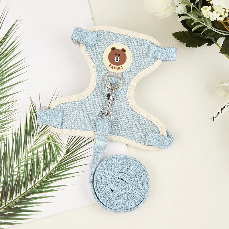 Rabbit Harness And Leash Set For Outdoor Walking Pets