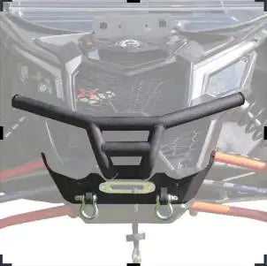 Winch Ready Front Bumper For Can-Am Maverick X3, Mount Any SuperATV Black Ops Winches, Includes 2 Tow Clevises And ARMW Armor For Protection, Full Front End Protection
