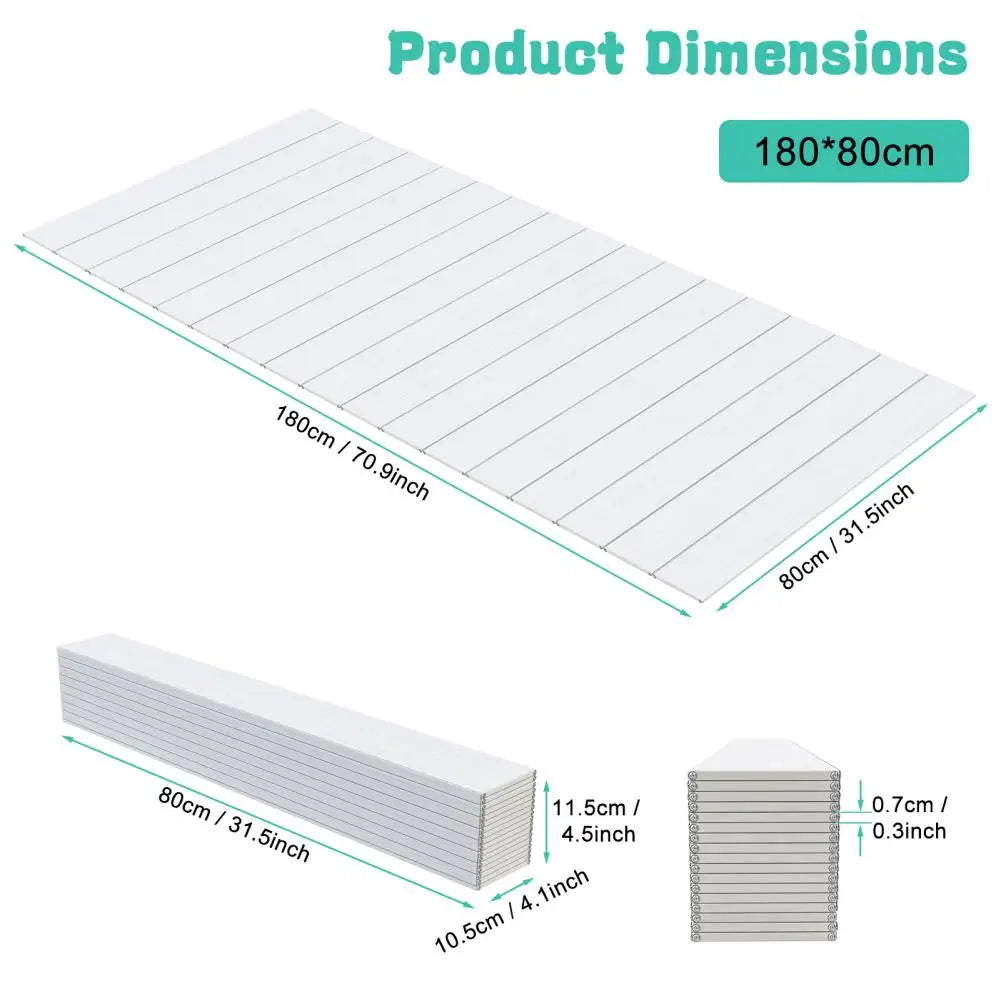Foldable Bathtub Cover, Waterproof Anti-dust PVC Shutter Lid, Bath Insulation Cover Bathtub Tray Fit Most Tubs