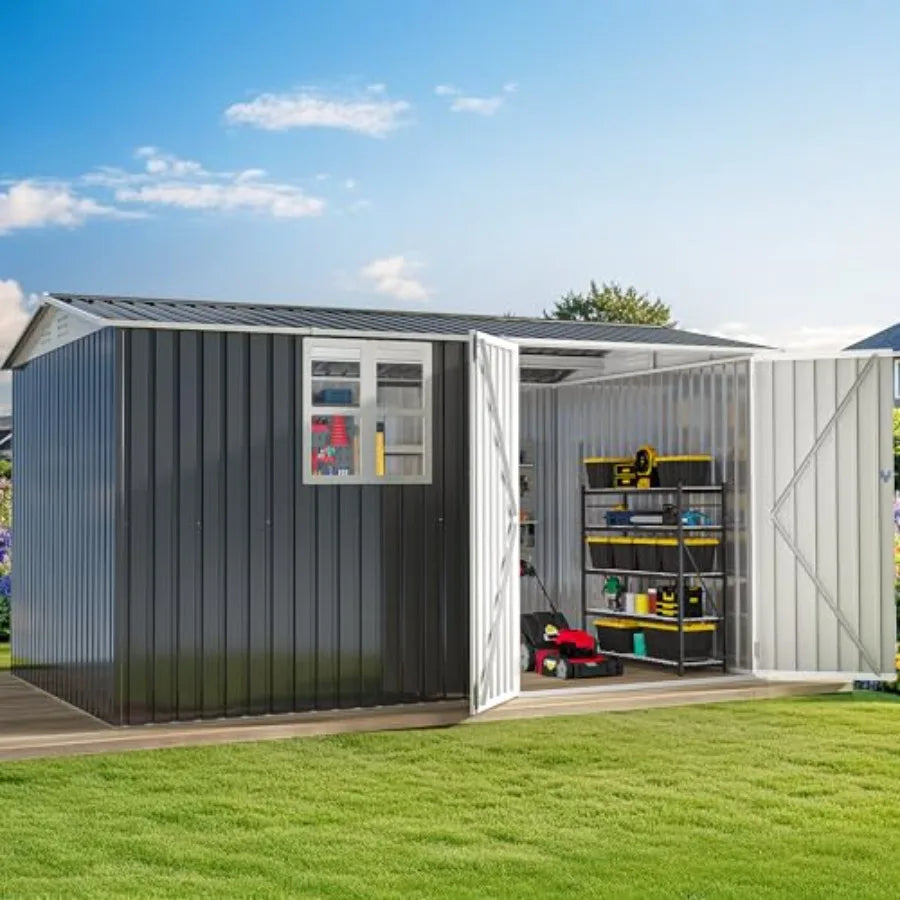 Mdng Plastic Outdoor Storage Shed For Backyard And Patio