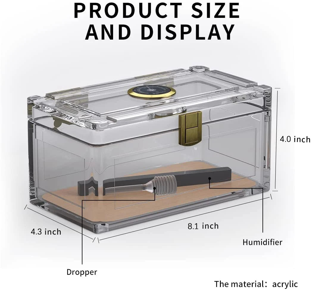 Xifei Portable Cigar Humidor With Hygrometer And Cedar Tray