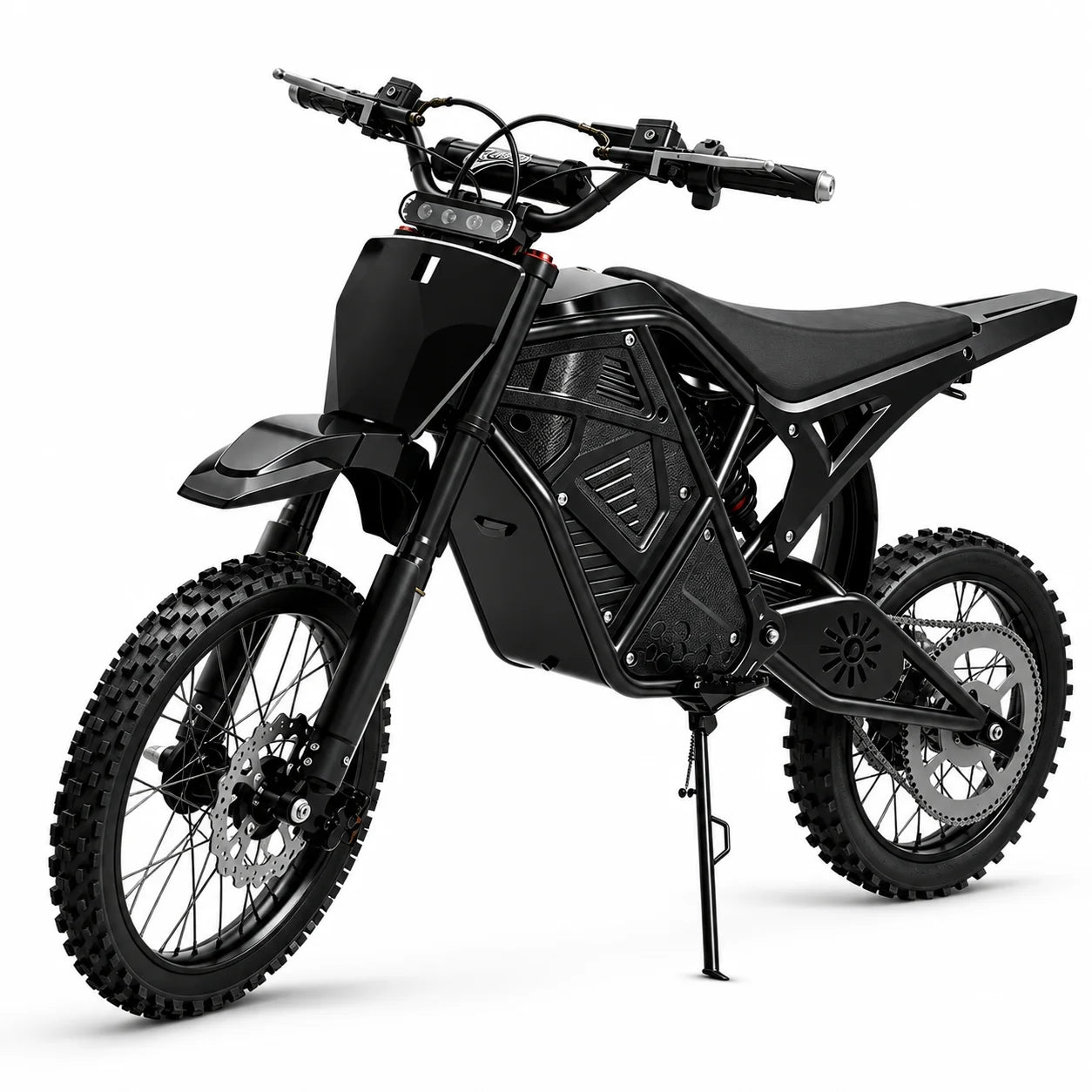 3000W Peak Power Electric Dirt Bike 48V 20.8Ah - 38MPH High Speed Off-Road E-Motorcycle with Dual Suspension & Dual Disc Brakes, 40-Mile Range, 3 Riding Modes