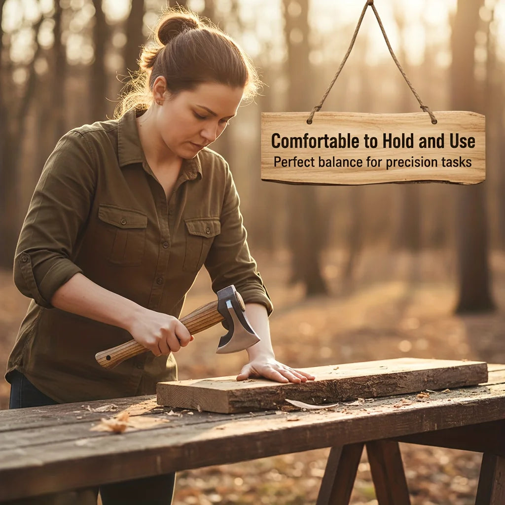 Professional Firewood Splitting Axe With Steel Blade And Wood Handle